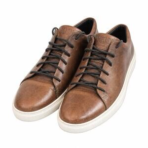 HELM Boots The Xander Brown Leather Sneakers Mens 9.5 M Low Top Casual